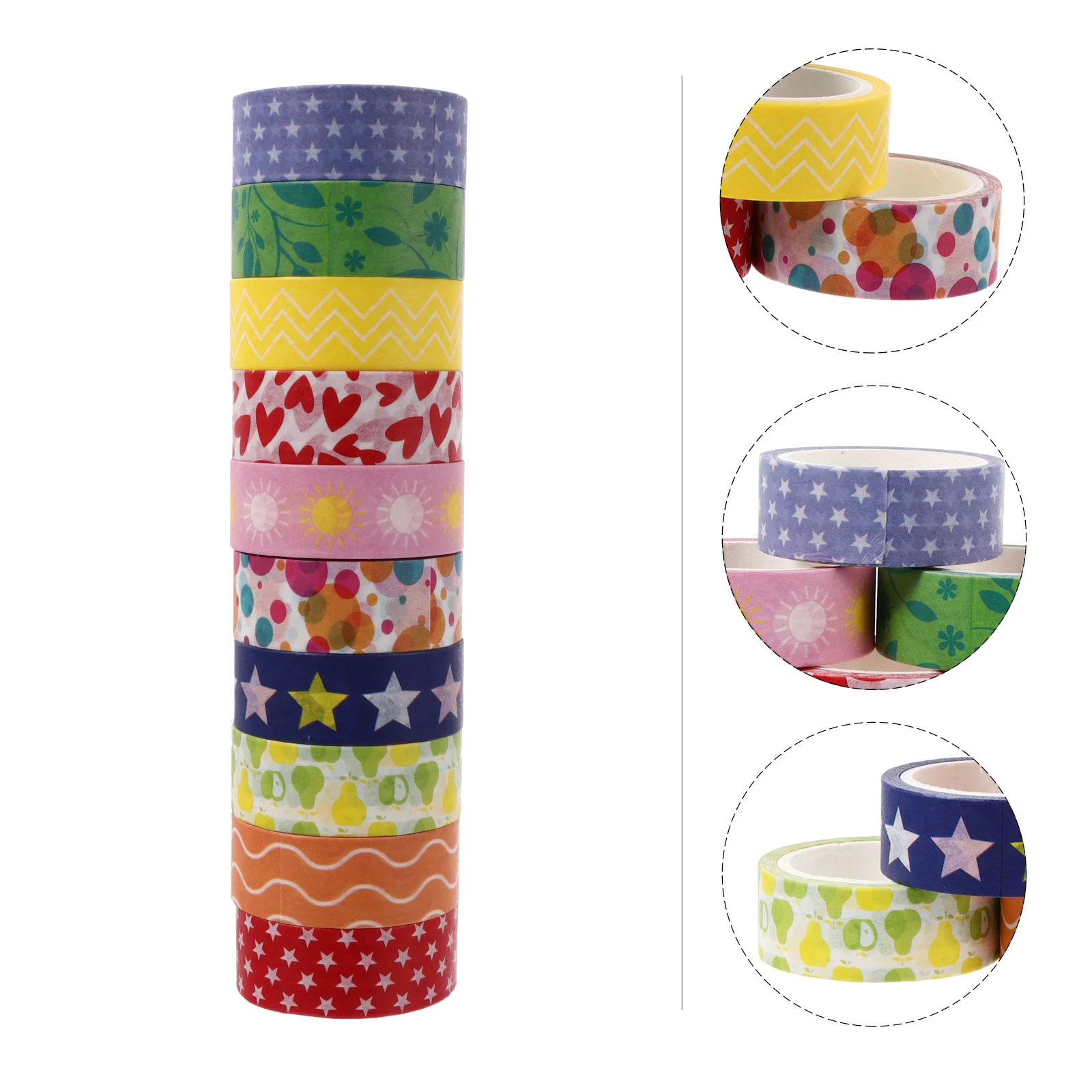 

10 Rolls Decorative DIY Scrapbooking Tape Crafting Tape Masking Tape for Gift Decoration Diary
