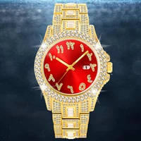 iced out watch men hip hop luxury around diamonds mens watches fashion gold quartz wristwatch waterproof reloj hombre relogio