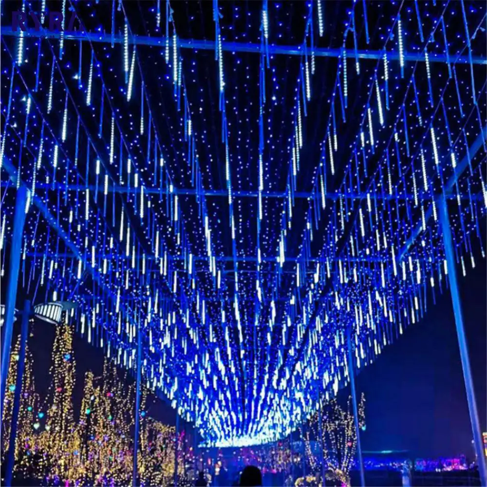 

LED Meteor Shower Rain Lights Waterproof Falling Raindrop Fairy String Light Led String Lights For Christmas Party Decorations