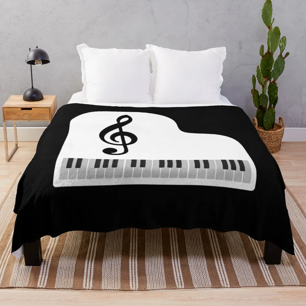 

Piano Wing Clef - Piano Pianist Throw Blanket Single Blanket