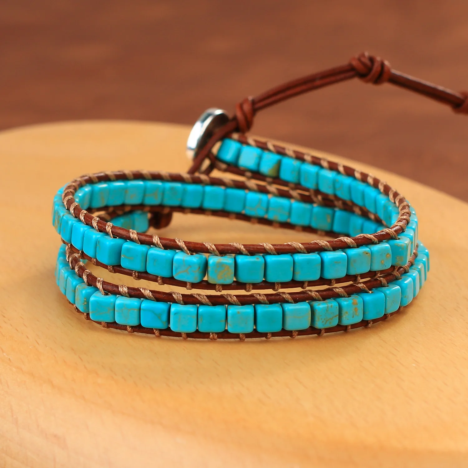 

KELITCH, новинка, модные ювелирные изделия, камень, бусины, обертывание, кожа, нить, браслет, очаровательные женские браслеты, мужской браслет, п...