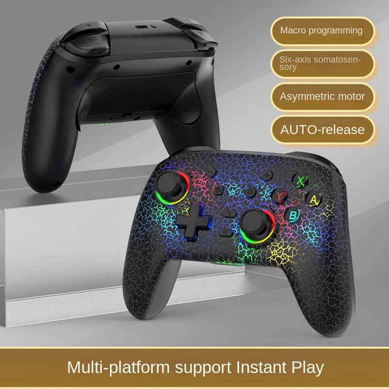 

1 Piece Wireless Gamepad Controller Fit For Nintendo Switch Pro /OLED/Lite/Android/ PC Gamepad + Programmable Keys RGB Light A