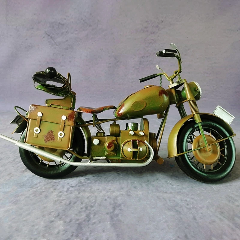 

Металлическая Ретро модель мотоцикла, ручная работа для дома, спальни, бара, украшение для любителей мотоцикла