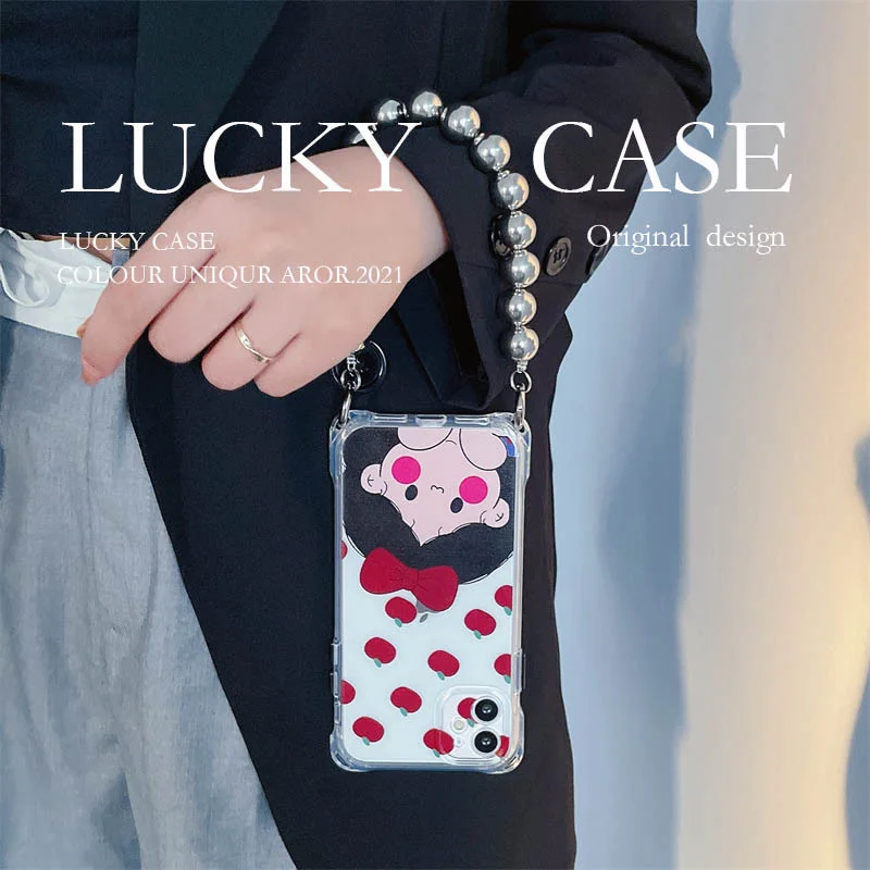 

Four Corner Hole Snow White Suitable for Iphonex / Xr Mobile Phone Case 12pro iphone 11 Soft Case Mate40pro