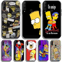 cute homer family s sim psons phone case for huawei honor 9x 8x 7x pro for honor 10x lite case tpu silicone cover coque funda