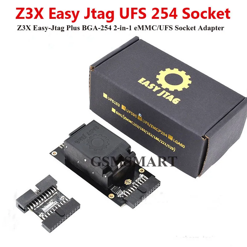 Z3X Easy-Jtag Plus BGA-254 2 в 1 eMMC / UFS Socket легкий Jtag BGA 254 |