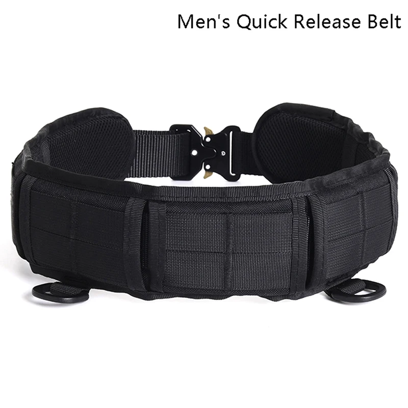 

Canvas Nylon Men's Quick Release Belt Army Outdoor Hunting Tactical Multifunctional Combat Survival Marine Corps