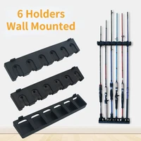 mavllos wall mount fishing rod holder 6 holder rod racks horizontal vertical fishing rods shortage modular garage includ screws