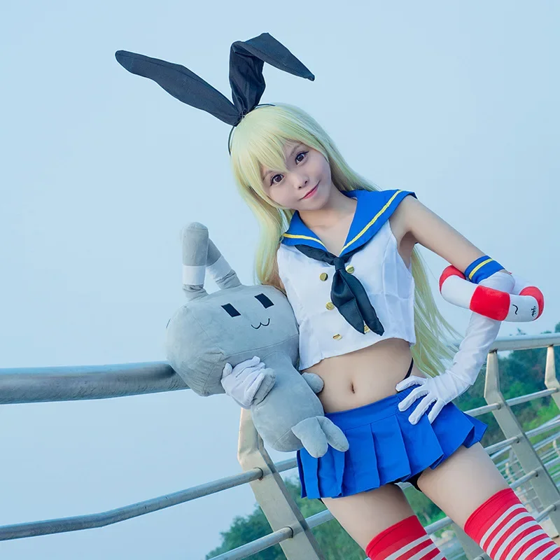Аниме игра Kantai коллекция Kancolle Shimakaze косплей костюм женский сексуальный летний