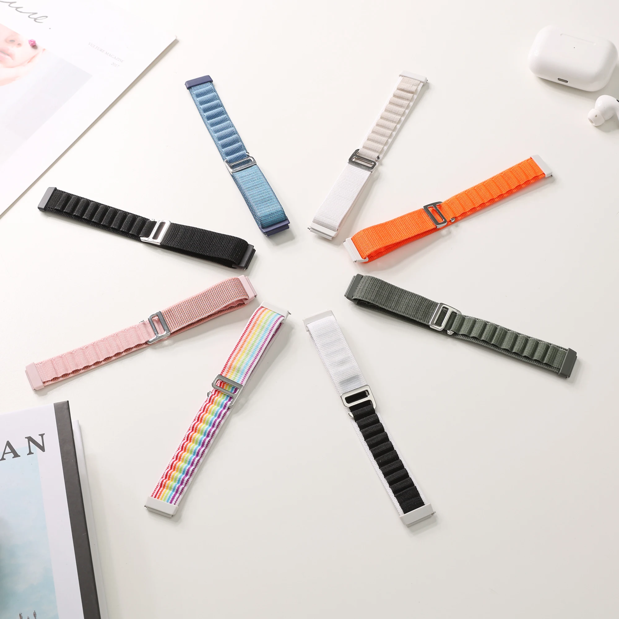 Alpine Nylon Loop Strap For Huawei Band 7 Sport Smartwatch Adjustable Replacement Wristband Bracelet for huawei watch band 7