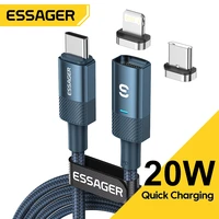 essager pd 20w usb type c magnetic cable wire for iphone 11 12 13 pro max 8 7 plus macbook ipad fast charging iphone cable cord