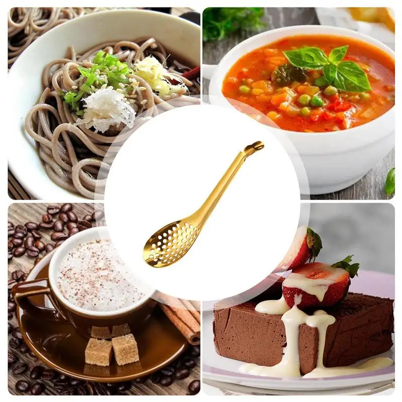 Ложка сферическая из нержавеющей стали ложка для икры с прорезью извлечения