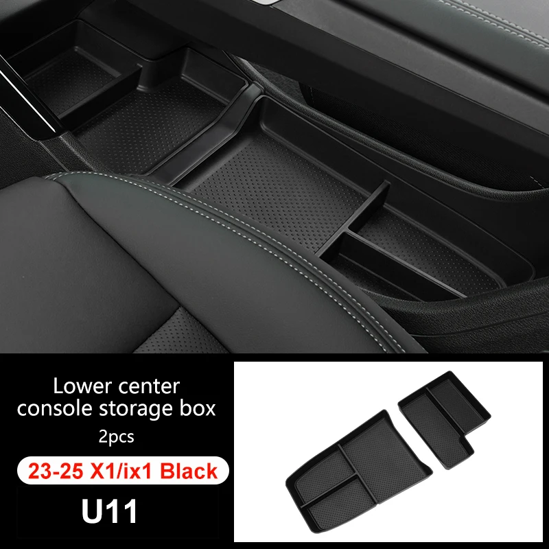 

Центральный подлокотник автомобиля TPE, ящик для хранения, центральный подлокотник, скрытый органайзер, аксессуары для салона автомобиля для BMW X1 U11 2023-2025 LHD