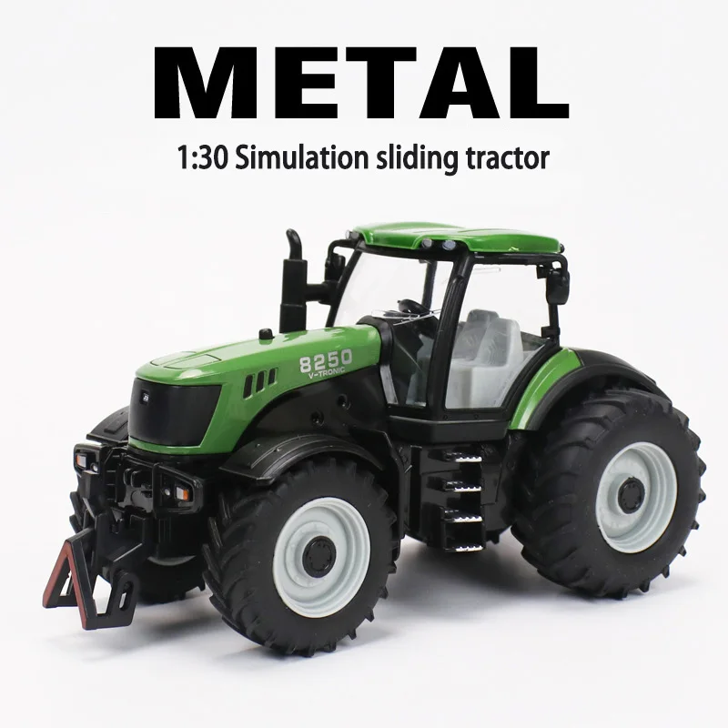 

1:30 Tractor Model Die-casting Alloy Engineering Vehicle Model Sound Taxi Boy Vehicle Toy Gift