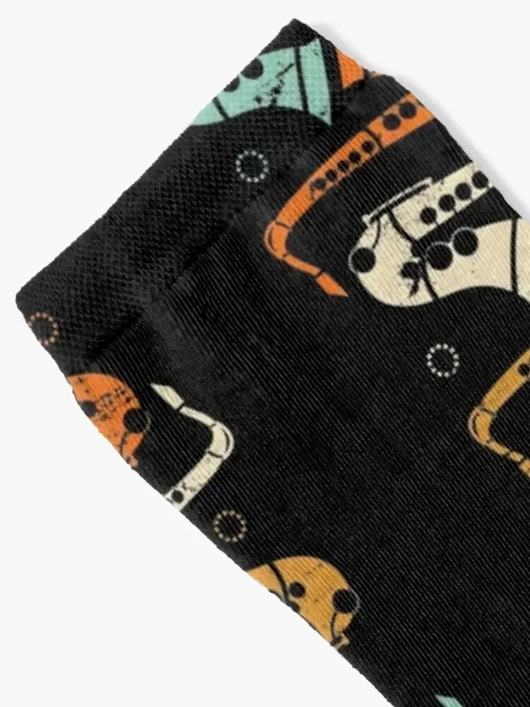 Ретро саксофон Носки забавные подарочные туфли Мужские носки Женские