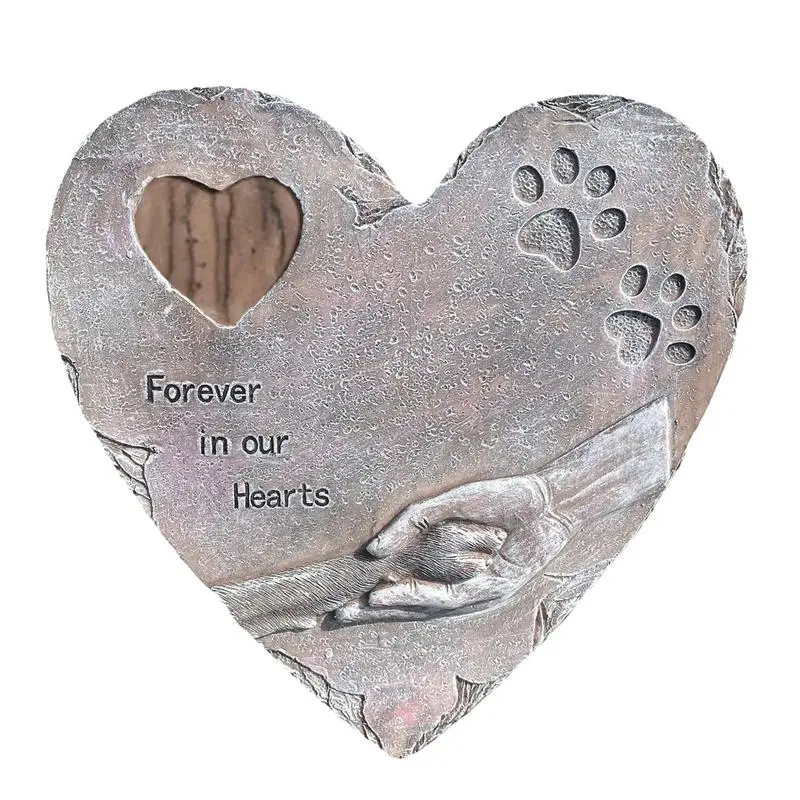 

Dog Grave Stone Heart Heart Shaped Pet Memorial Garden Stone Pet Grave Stone With Forever In Our Hearts Text Cat Dog Grave Stone