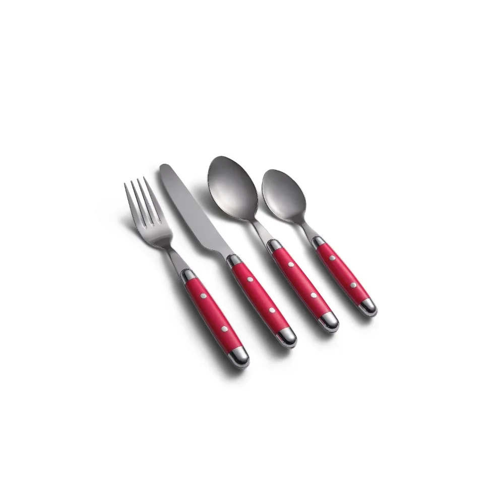 

Jubilee Red 18/0 16-Piece Flatware Set, Service For 4 Free Shipping