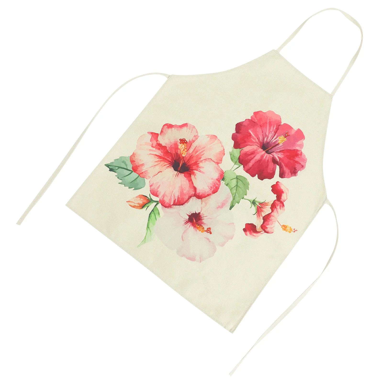 

Grill BBQ Apron Kitchen Baking Apron Floral Printing Apron Daily Use Kitchen Apron