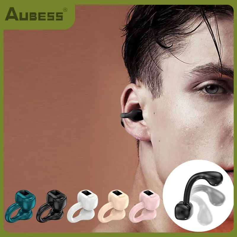 

Digital Display Earphones Bone Conduction New Style Earbud Hooks Long Standby -compatible New 2023 Mini Ear Clip