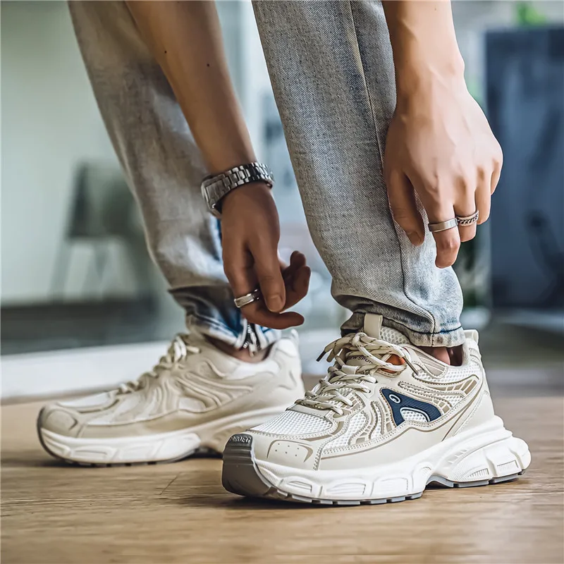 Мужские кроссовки на массивной подошве модная повседневная спортивная обувь для