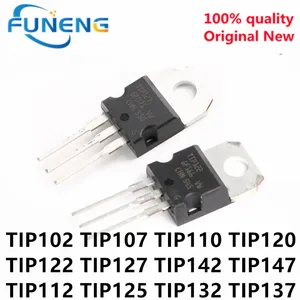 10PCS TIP102 TIP120 TIP122 TIP127 TIP142 TIP147 Transistor TIP142T TIP147T TIP105 TIP112 TIP125 TIP132 TIP137 TIP107 TO-220