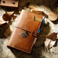 wax thread sewing journal genuine leather notebook handmade diy travel note book men women exquisite gift retro durable planner