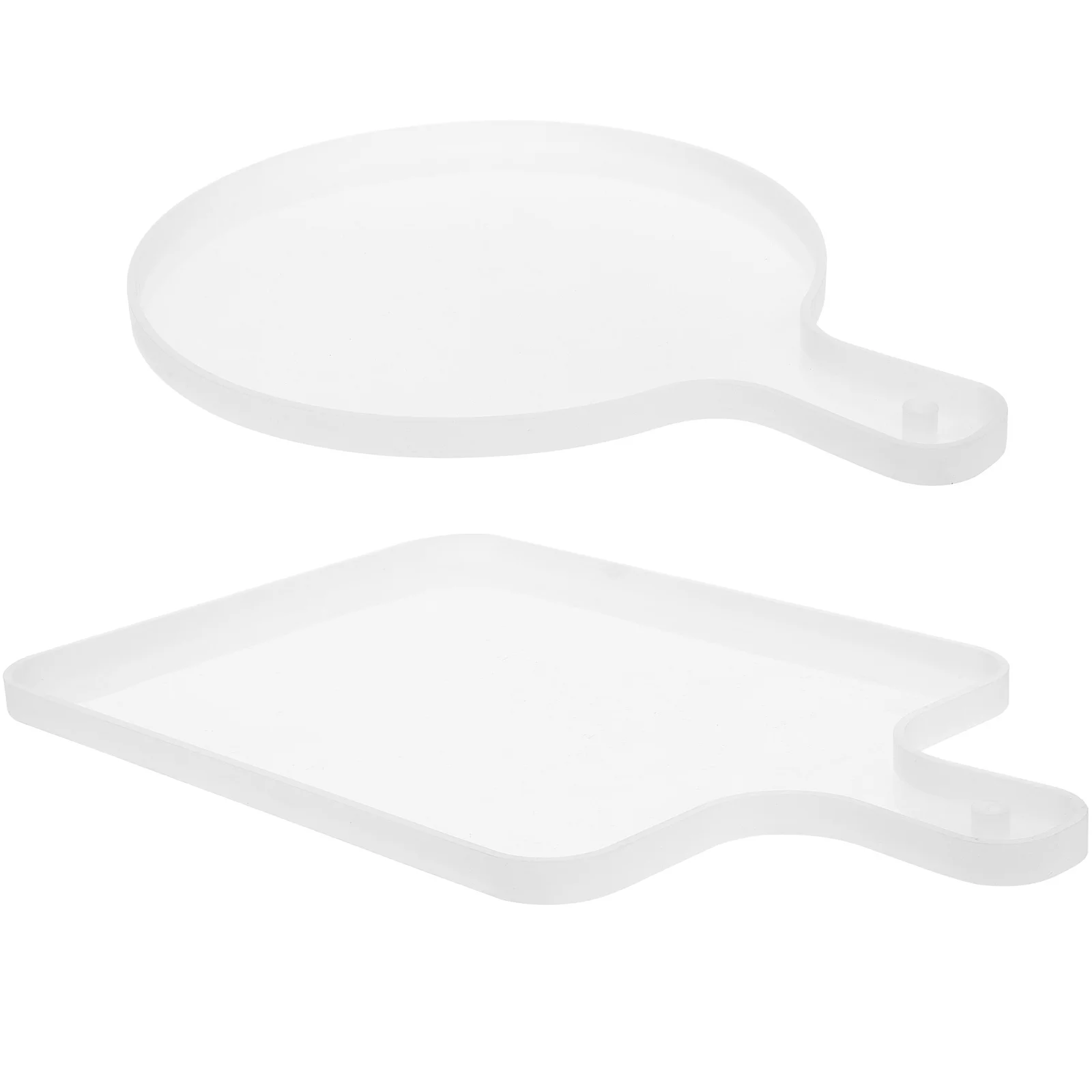 

2 Pcs Silicone Tray Mold Mirrored Trays Tray Making Mold Silicone Coasters Tray Silicone Mold Handle Tray Mold Tray DIY Mold