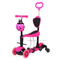 ladybug scooter with foot rest pedal kick scooter with safe handle bar