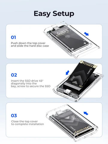 ORICO прозрачный корпус для mSATA SSD