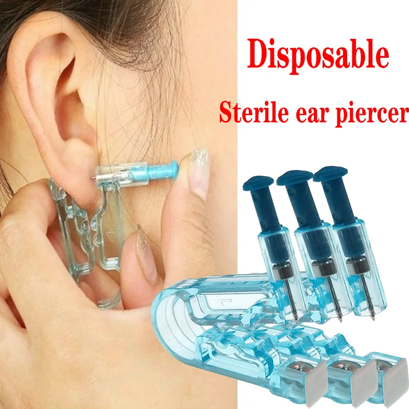 

HEALLOR 1pcs Disposable Sterile Ear Nail Piercer Painless Quick Ear Nose Piercing Tool Puncture Gun Kit Without Inflammation