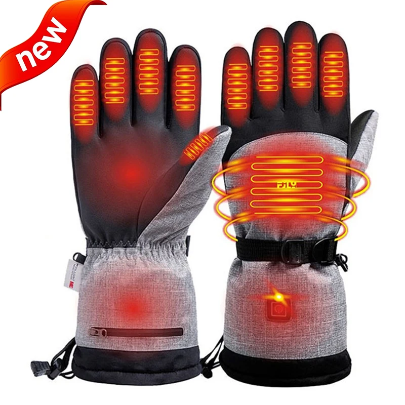 

Зимние перчатки с подогревом, мотоциклетные перчатки, термостойкие водонепроницаемые перчатки для езды на мотоцикле, мотоциклетные перчатки, лыжное снаряжение