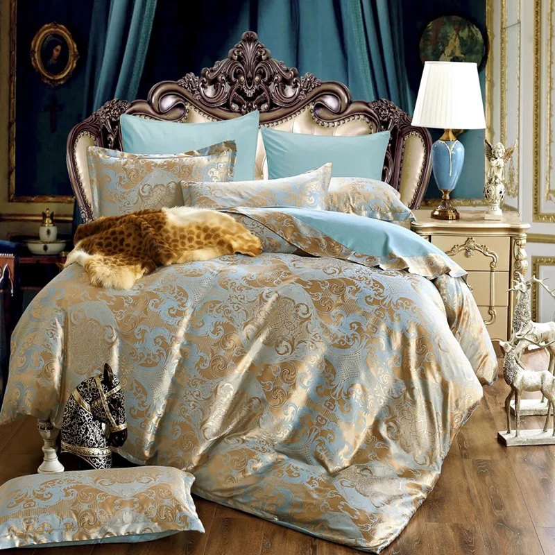 

Jacquard Bed Sheet Set Linen for Home Duvet Cover 220x240 Bedspread Euro Double Pillow Case Textile Luxury Bedroom Comforter