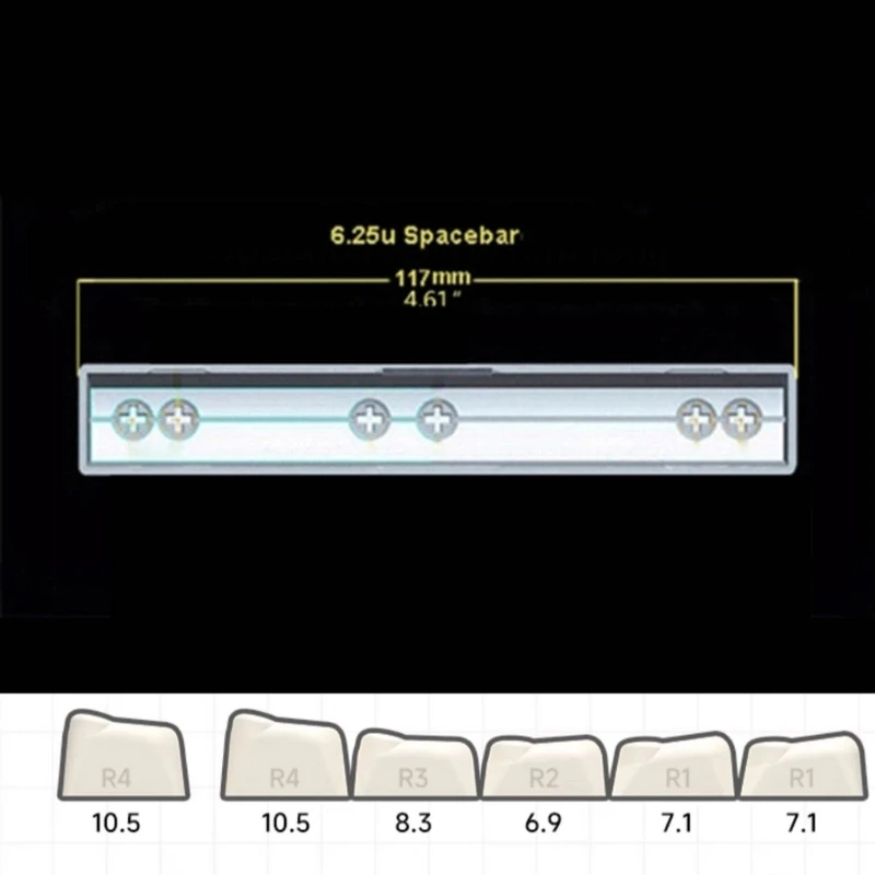 Набор из 122 клавиш колпачки для механической клавиатуры двухцветный инжекторный