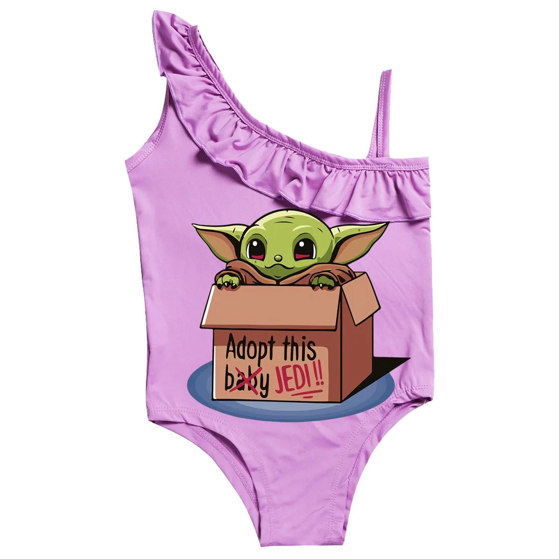 

2022 New Disney Mandalorian Baby Yoda Summer Cartoon Print Girls Cute Camisole Beach Fashion Swimwear