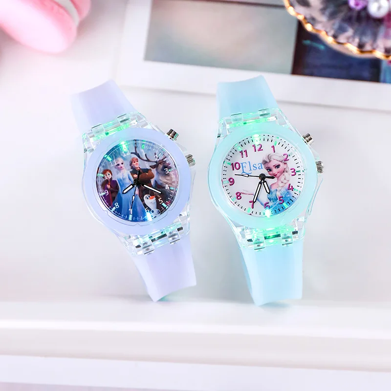 

Disney Frozen Elsa Princess encanto cartoon anime figure children's creative luminous watch encanto disney kawaii kids gift toys
