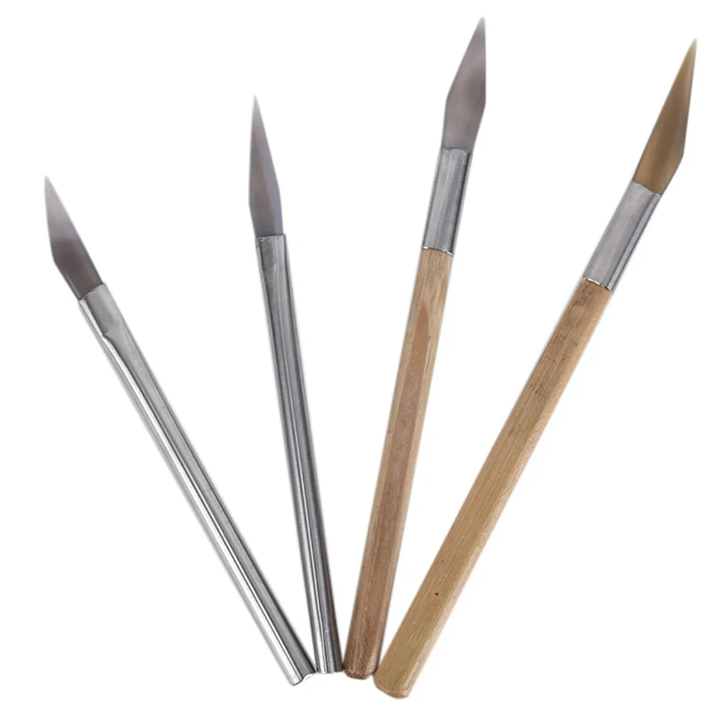 

6Pcs Set Agate Burnisher Polishing Edge With Handle Jewelry Making Tools For Metal Clay Work Silver Foil Polishing Accessary