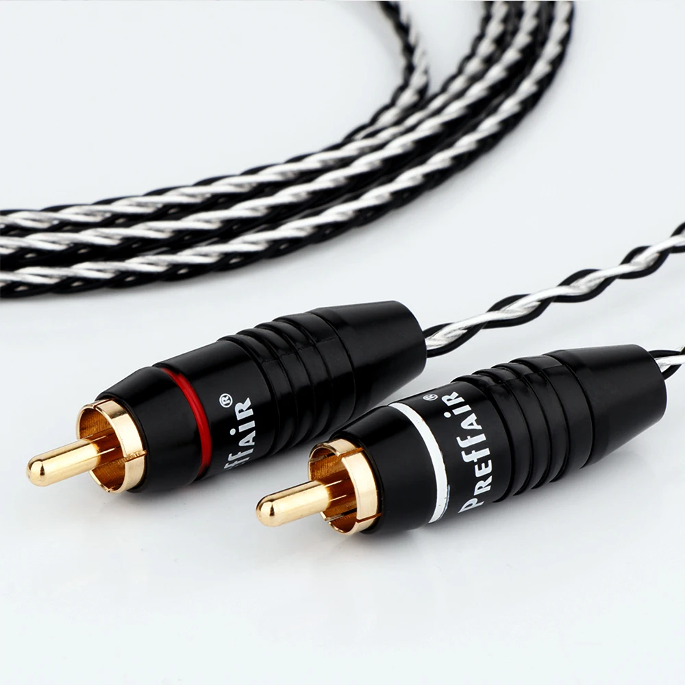 8-ядерный OCC серебряное покрытие 2 5 мм TRRS сбалансированный на штекера RCA для Hi-Fi Astell