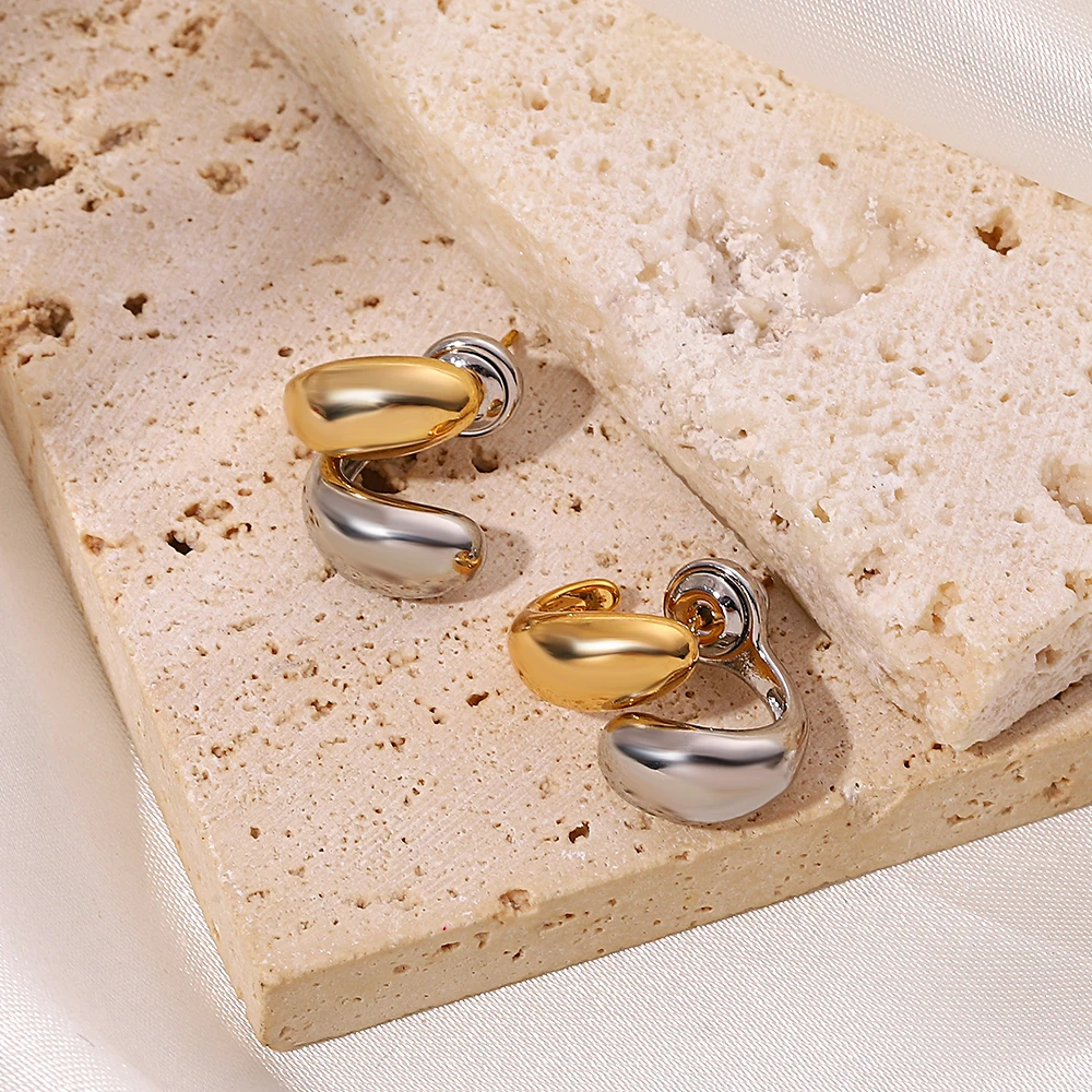 Greatera женские ретро нишевые яркие двухцветные серьги геометрической формы