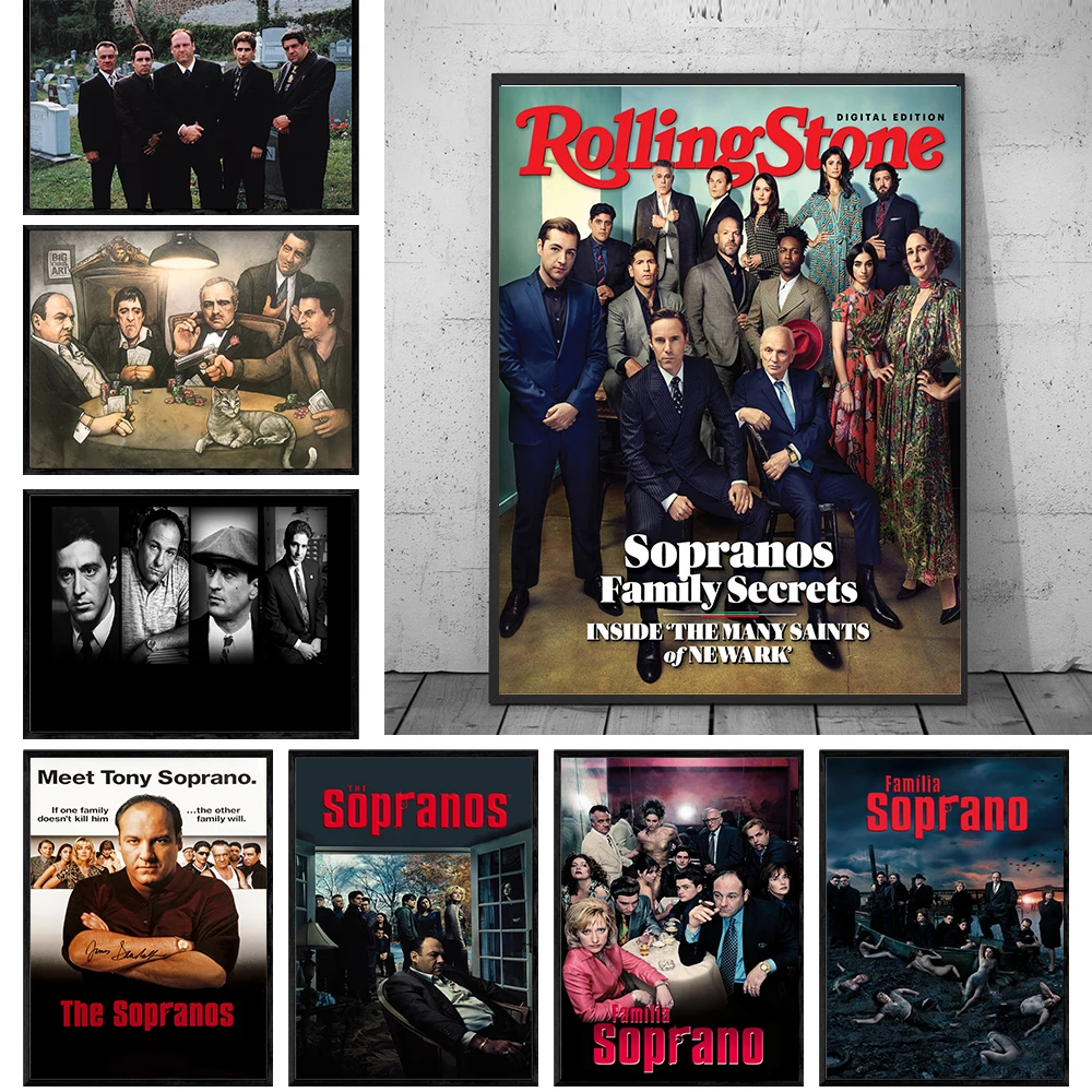 

Sopranos Poster Classic TV Series Show The Sopranos Family Prints Canvas Painting Wall Art Pictures For Living Room Home Decor