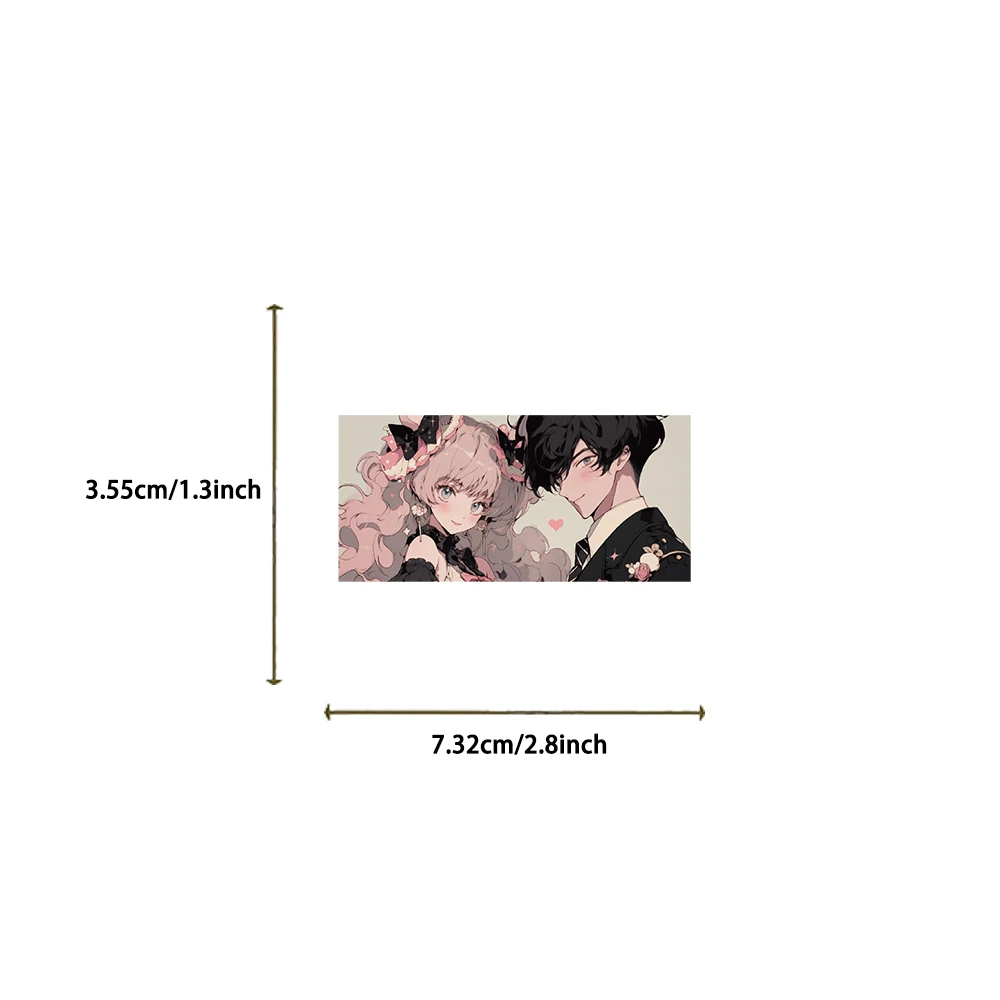 50 Шт. Молодежные Наклейки Для Пар Водонепроницаемые С Изображением Манги И Любви