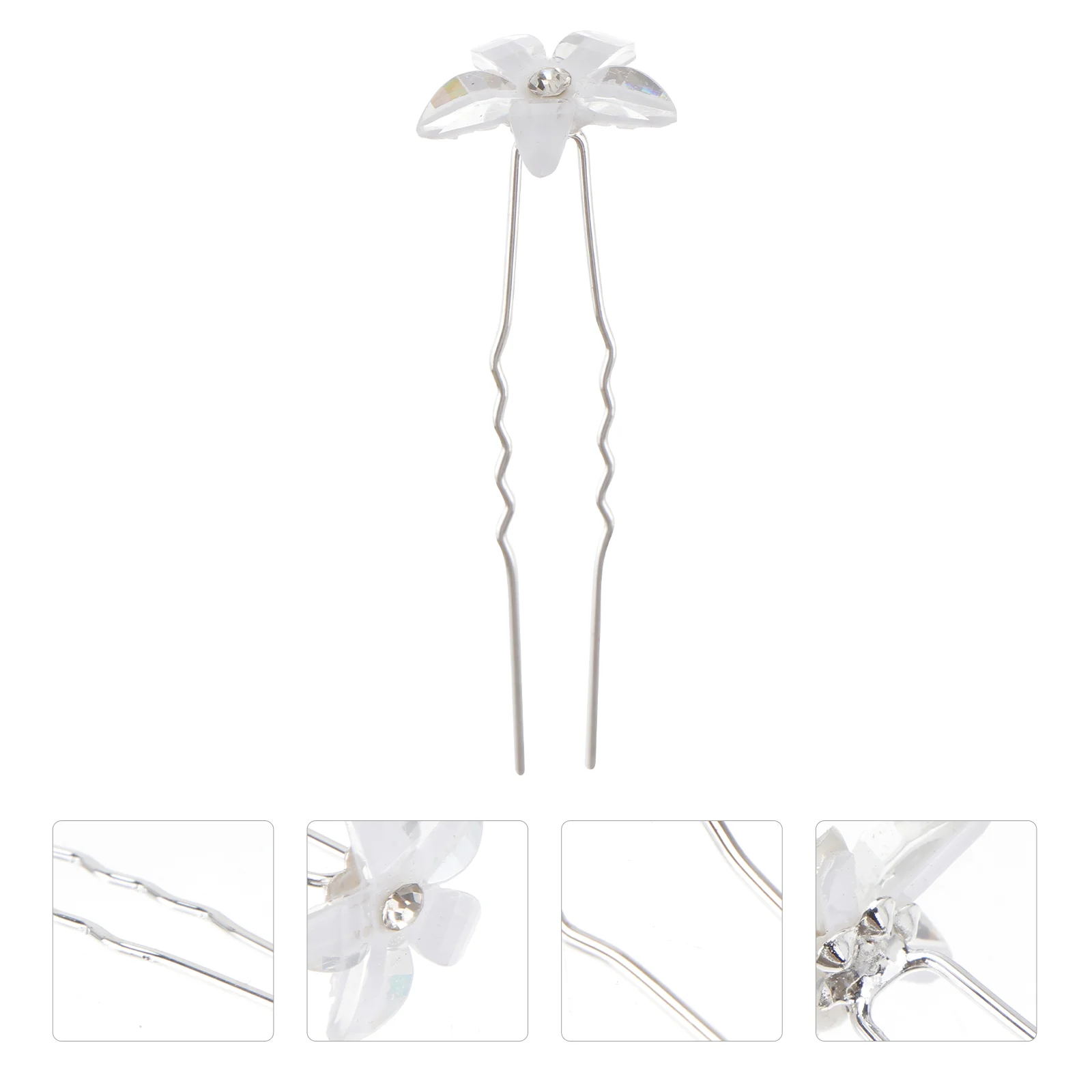 

Hair Clips Rhinestoneaccessories Women Uwedding Shape Shaped Gold Hairstyles Part Jewelry