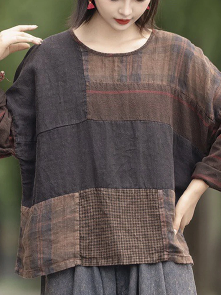 Женская свободная футболка с круглым вырезом