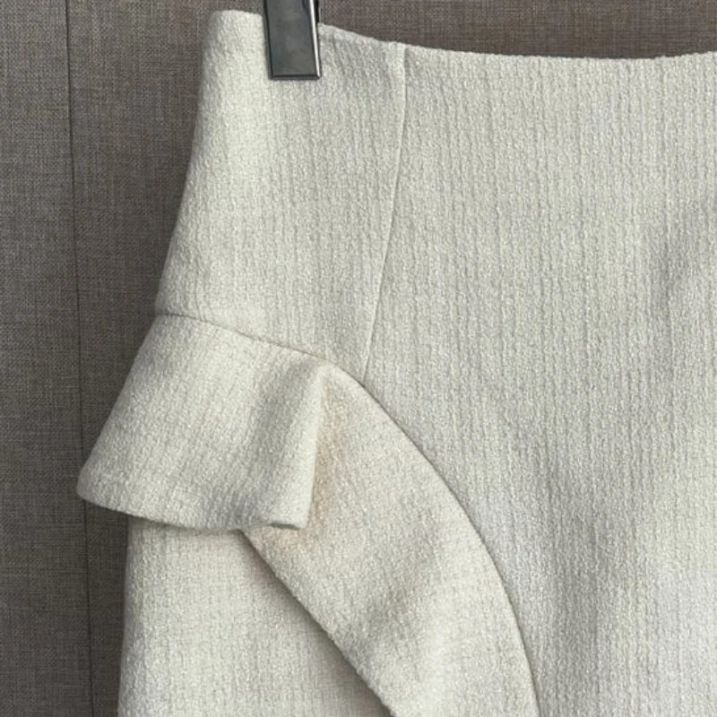 

2023 Early Autumn New Flounced Tweed Women Skirt