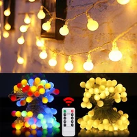 2022 christmas fairy lights 1 5m 30m globe string light outdoor ball garlands for tree wedding holiday 2023 new year decoration