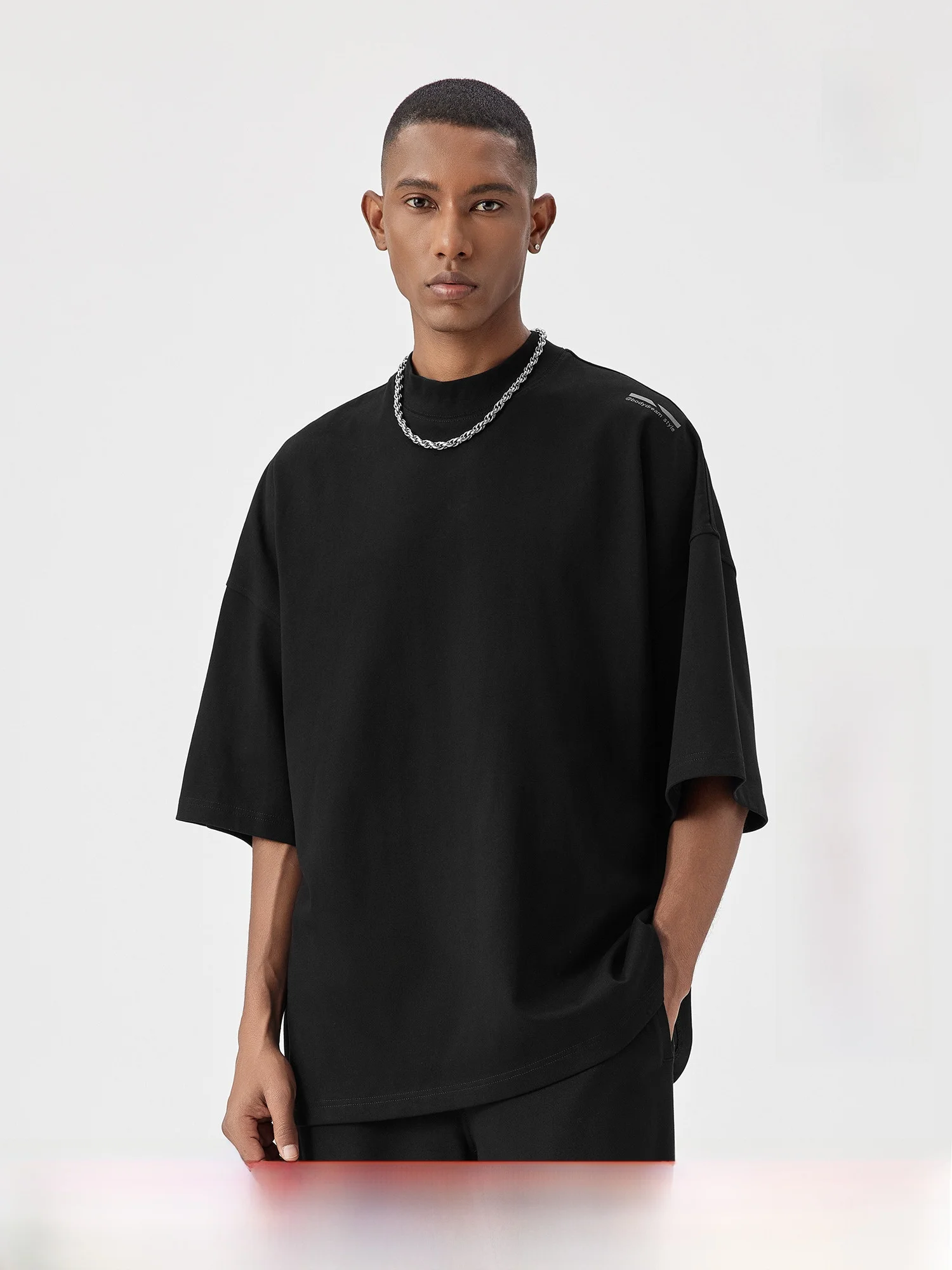 Bodydream хлопковая маленькая водолазка без пола футболка с короткими рукавами и