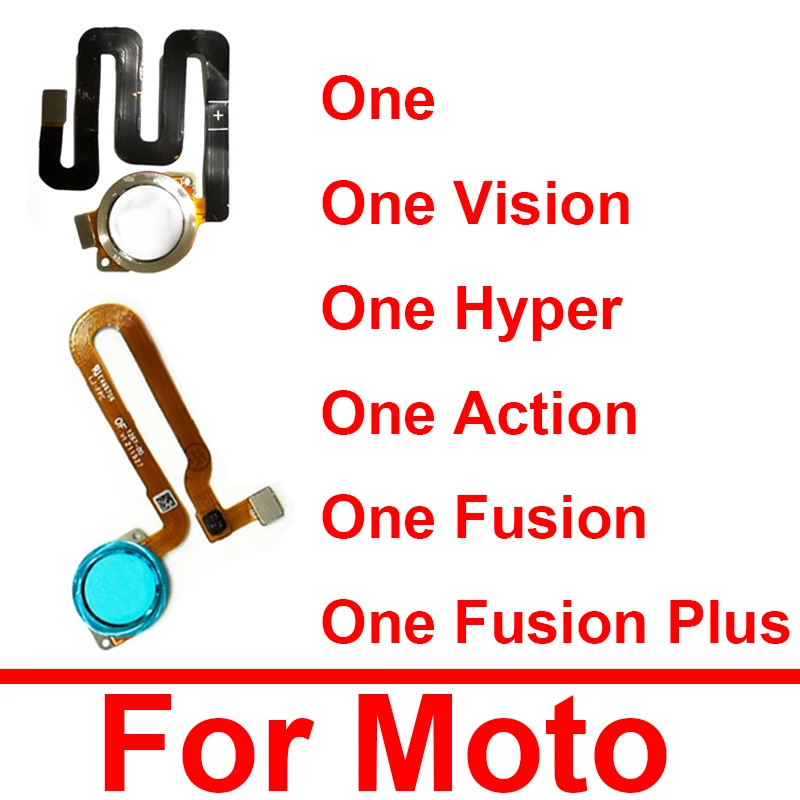 Фото Датчик отпечатков пальцев для дома гибкий кабель для Motorola Moto One Vision XT-1970 для дома Сенсорный сенсор Flex Лента Запчасти для ремонта №1