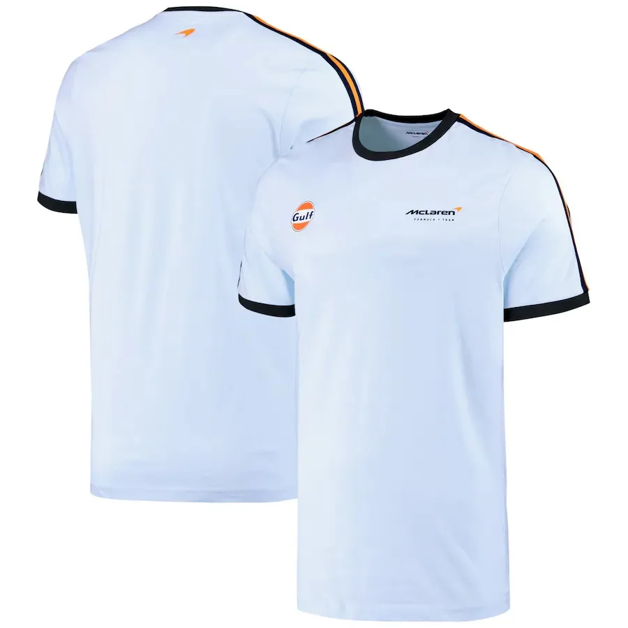 

F1 Новинка 3D Женские полосатые гоночные детские модные рукава перф Взрослые спортивные размеры принт McLaren короткие мужские повседневные футболки