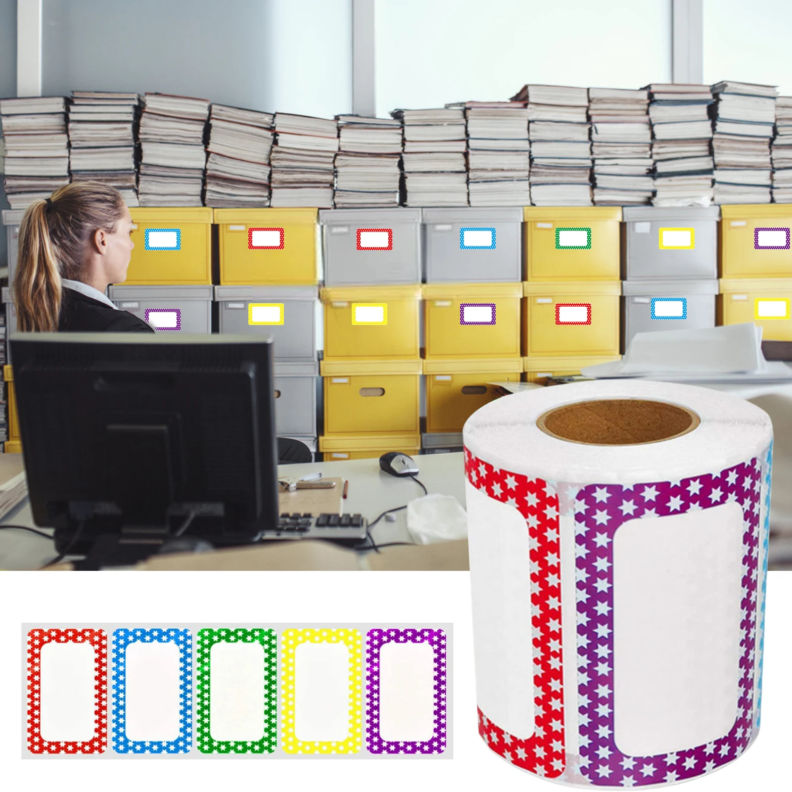 

Colorful Custom Personal Name Stickers Roll For Waterproof Tag Label For Scrapbook School Stationery Name Stickers Label