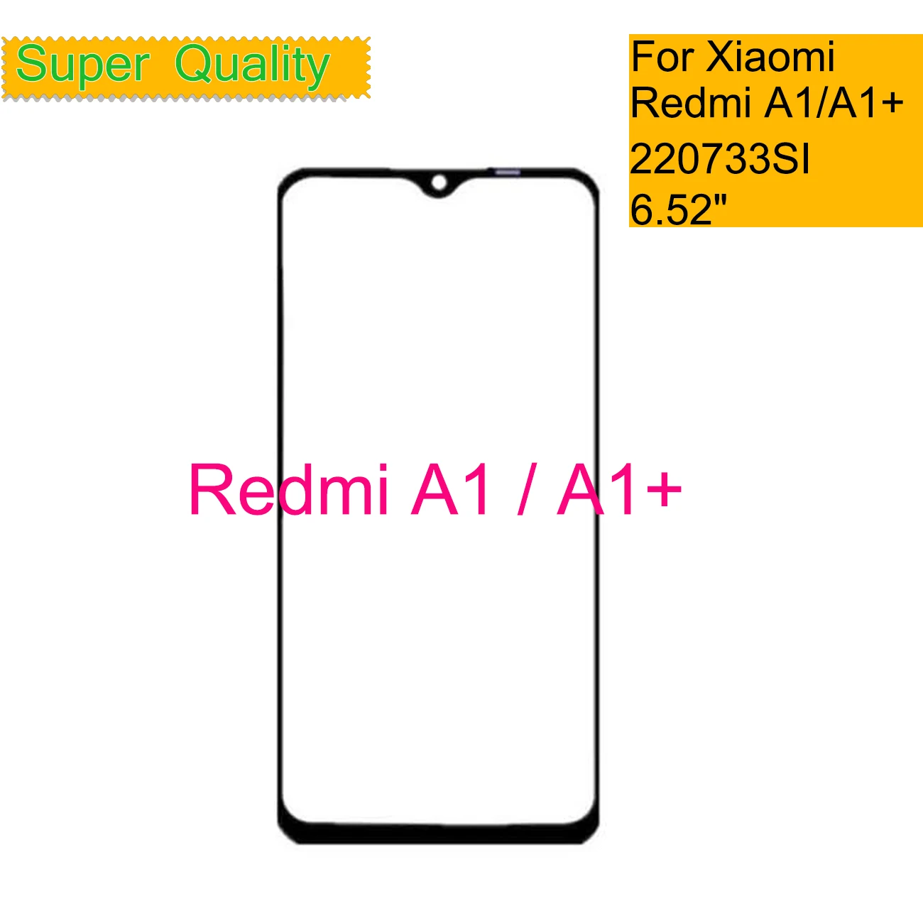 

10Pcs/Lot For Xiaomi Redmi A1 2022 Touch Screen Panel Front Outer Glass For Redmi A1+ Plus LCD Lens With OCA Glue