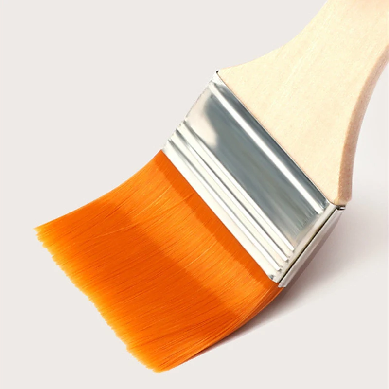 

100pcs Nylon Paint Brush 5 Size Wooden Handle Oil Painting Drawing Brushes for Acrylic Oil Painting School Art Supplies